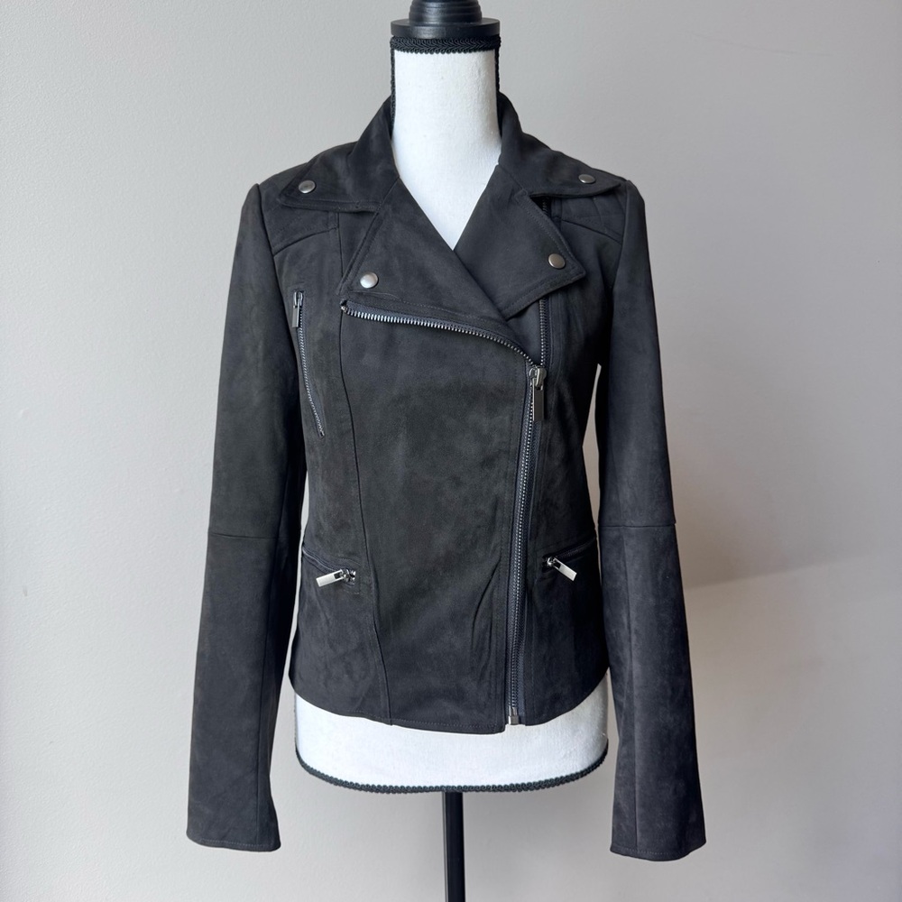 Kut by the Cloth Faux Suede Black Moto Jacket